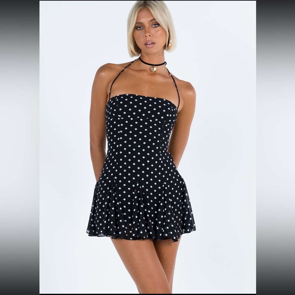 DELAMERE MINI DRESS BLACK / WHITE